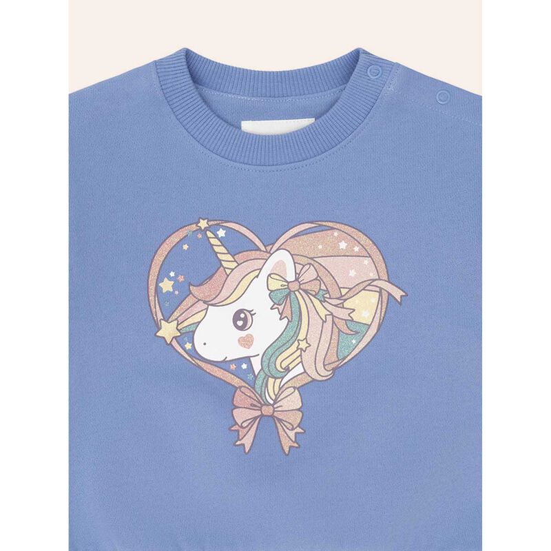 Huxbaby Whimsical Unicorn Sweatshirt 6M-2Y image number 2